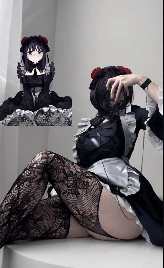 shizuku kuroe cosplay with gothic glasses, anime costume, and detailed props — nerd porn preview