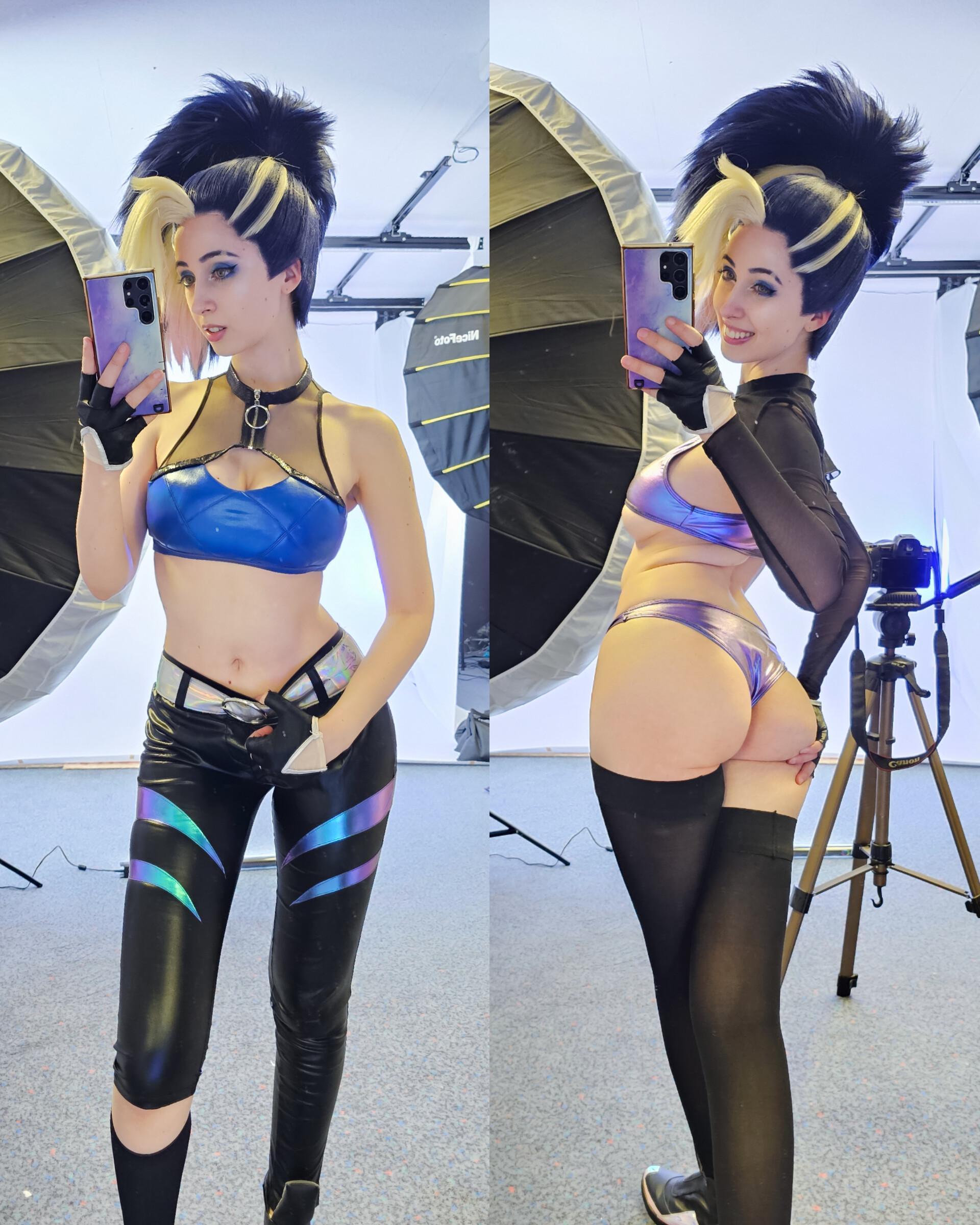 Sultry Akali Lewd Cosplay – Gumiho Hannya’s Steamy KDA All Out Scene