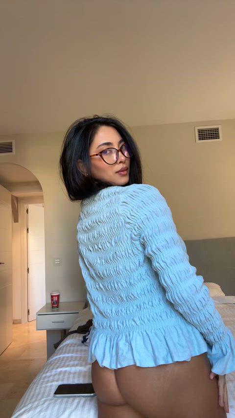 Steamy Nerdy Girl Dances in Her Birthday Suit
