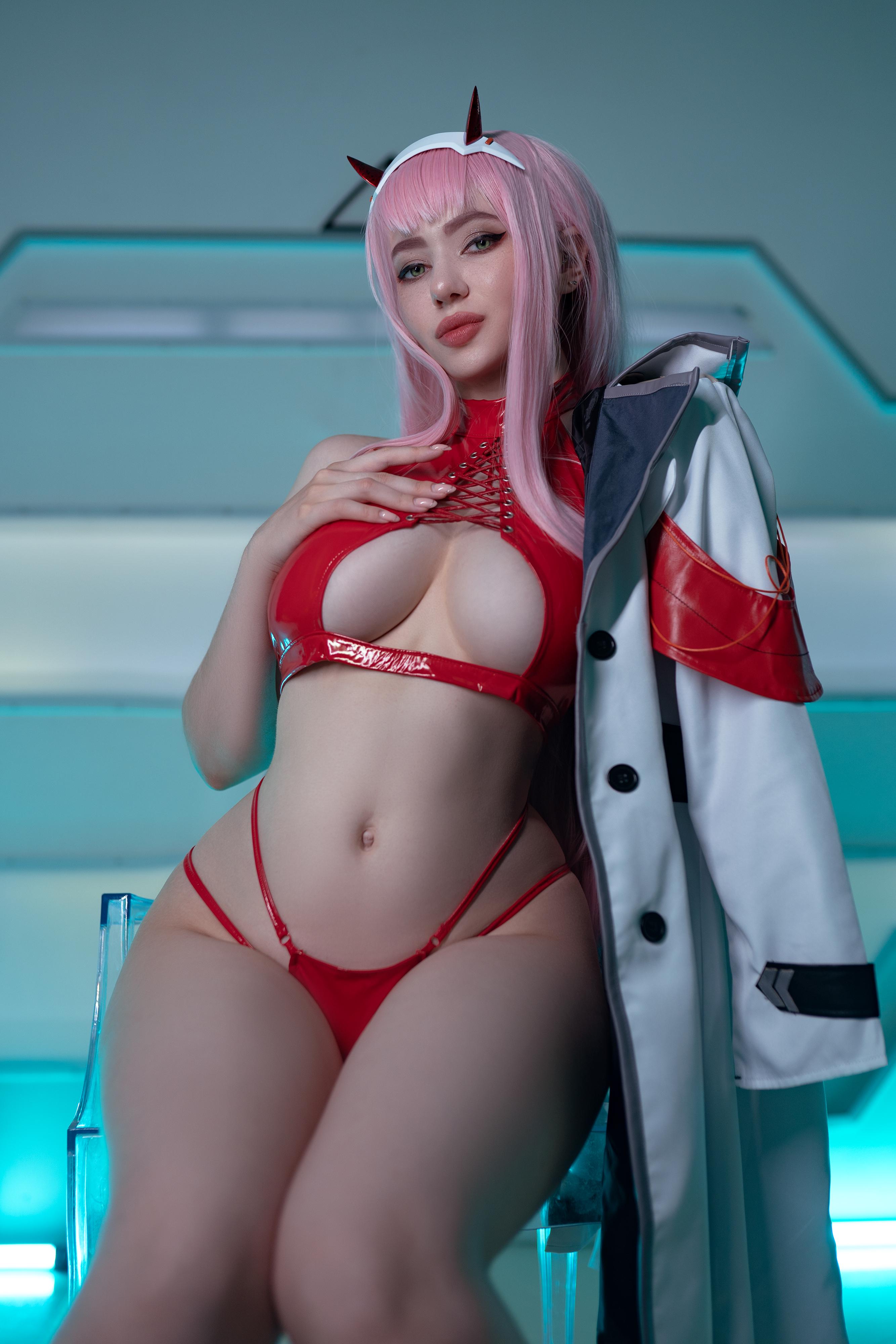 Alina Becker’s Zero Two Cosplay Seduction