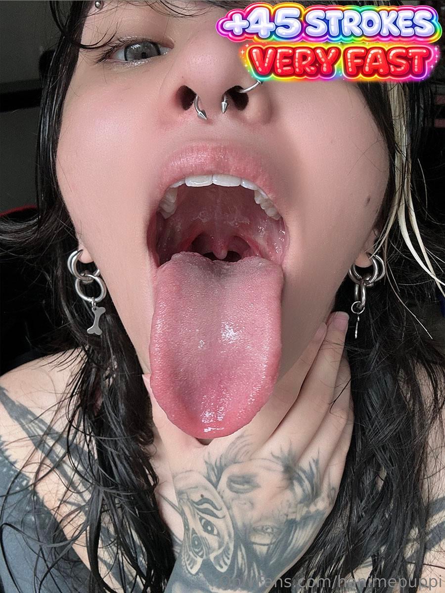 Ahegao Goddess Conquers the Stroking Challenge with Lewd Tongues and Cum