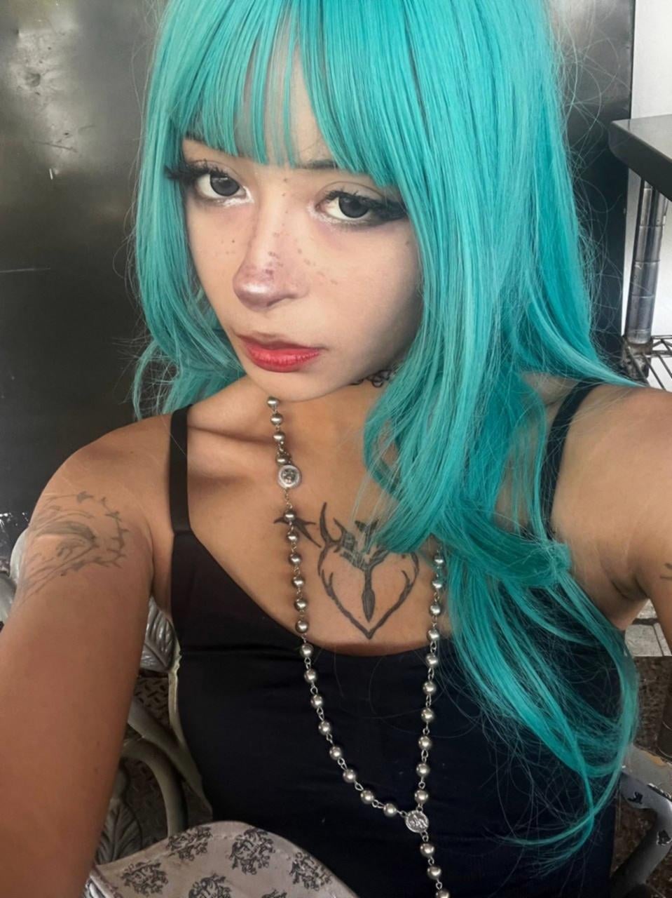 Bending Over Blue Haired Babes in Cosplay