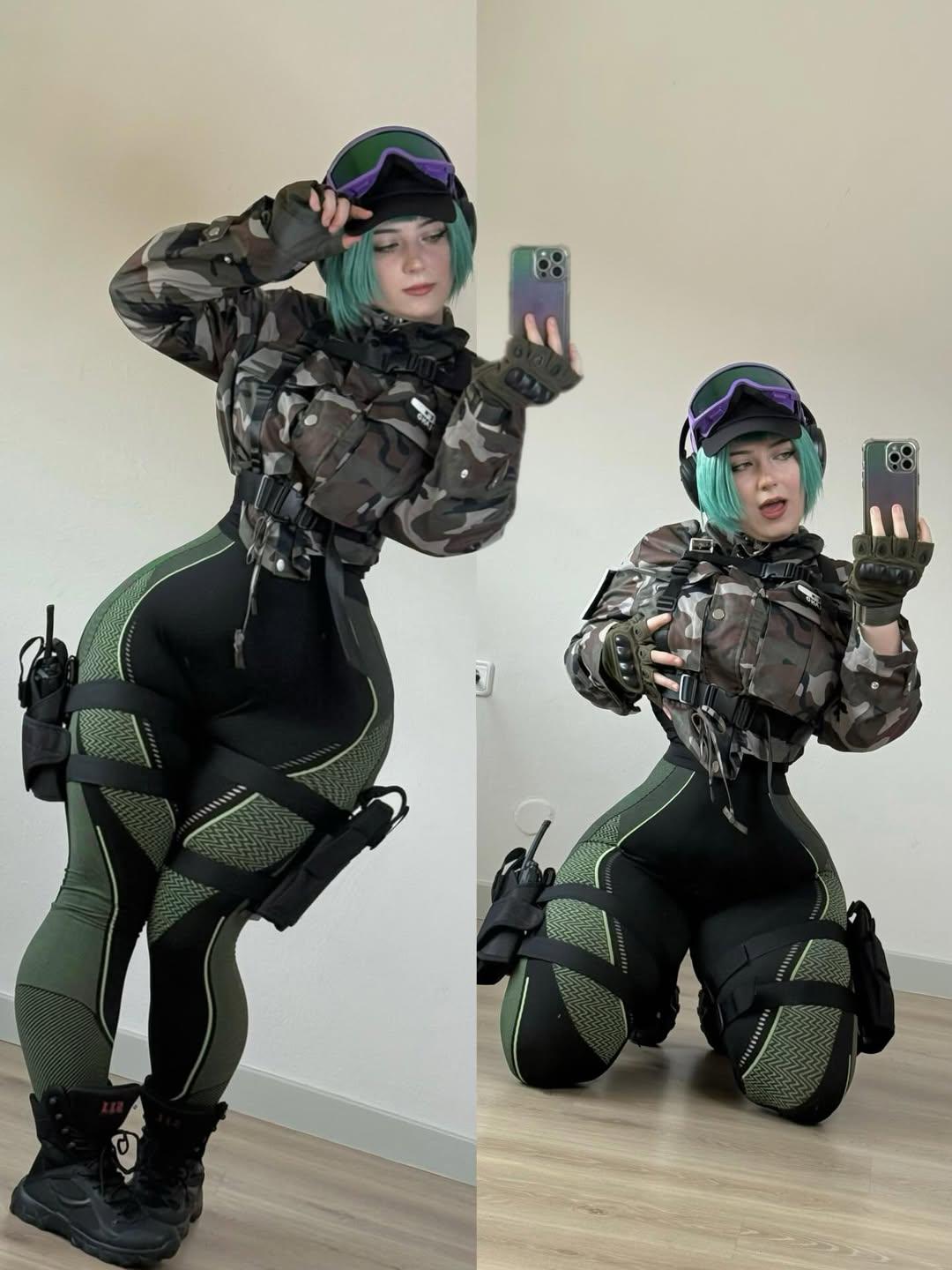 Lewd Ela Bosak Cosplay from Rainbow Six by Kuroitsne