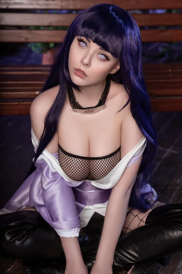Hinata cosplay gamer girl strips for filthy fantasy fun