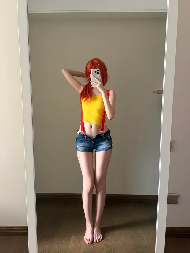 Misty Pokemon Cosplay Gets Lewd with Glasses and Gamer Girl Vibes
