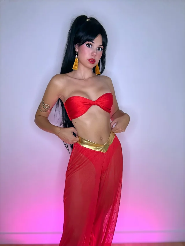 LucyCosplay’s Jasmine Road to El Dorado Cosplay Nude Tease