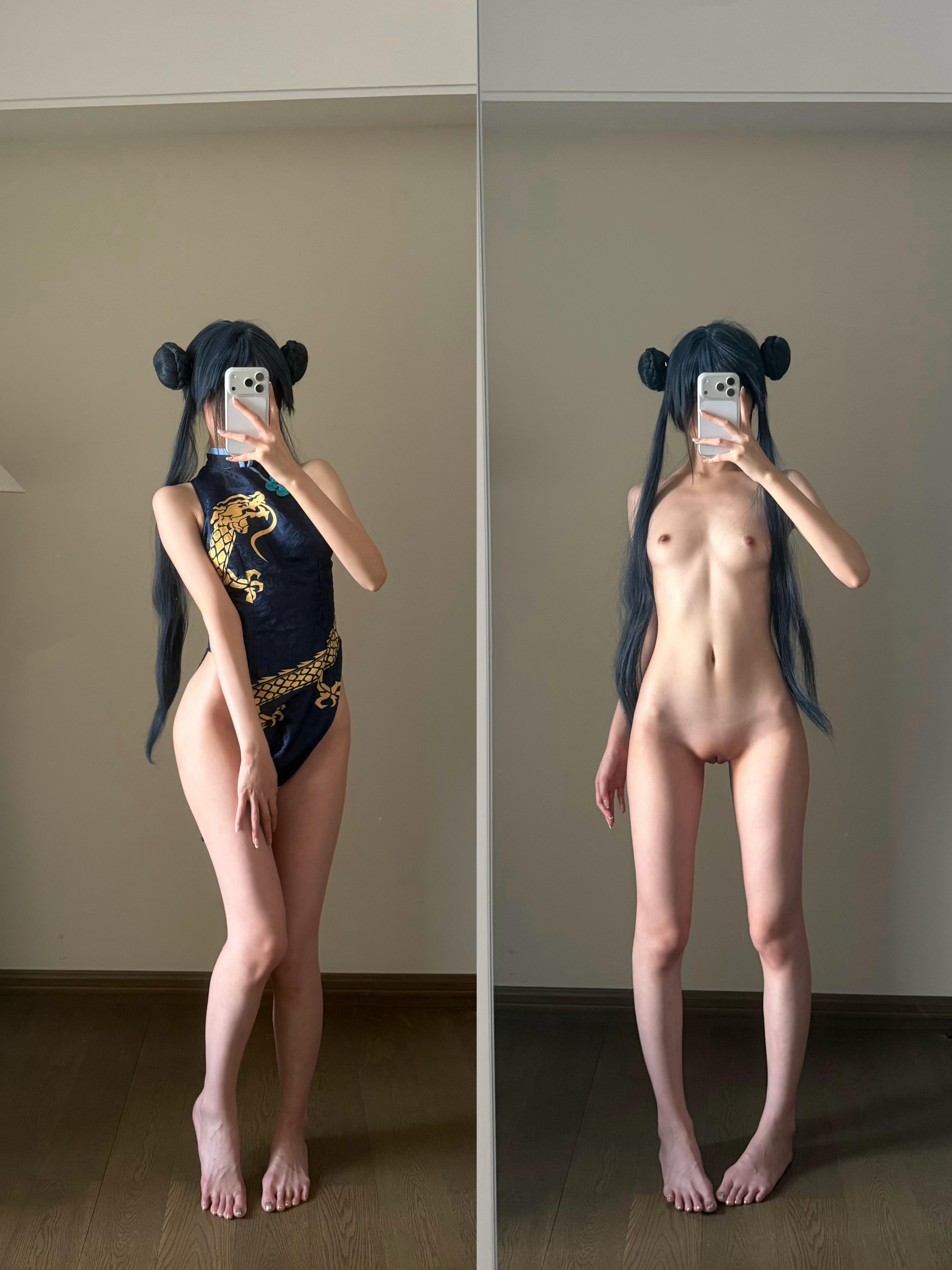 Kisaki Blue Archive cosplay strips down for a horny gamer girl nude session
