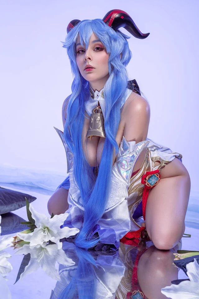 HellyValentine’s Ganyu cosplay turns into raw nerdy fantasy fuck