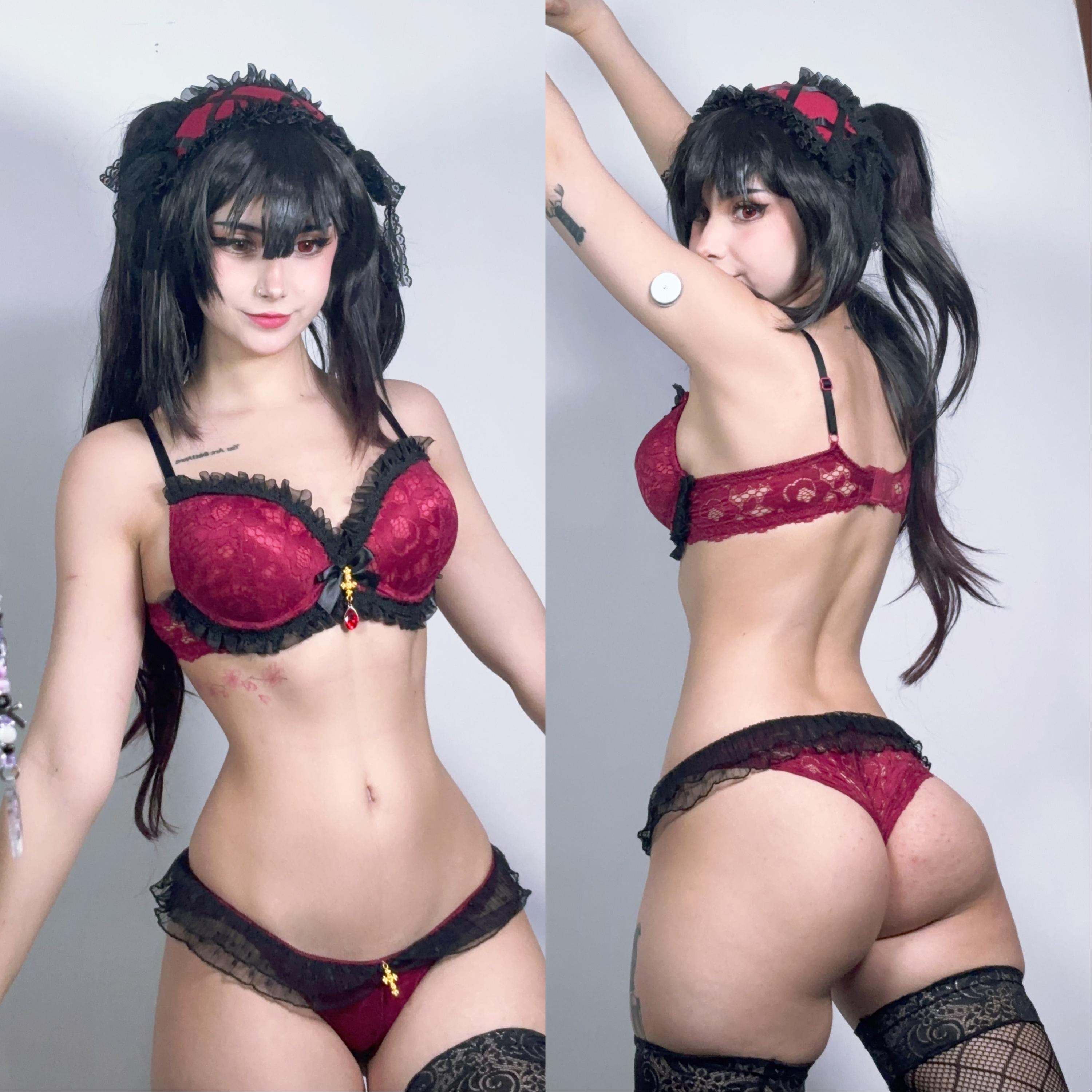 Kurumi Date A Live cosplay amateur nerdy girlfriend glasses blowjob fantasy