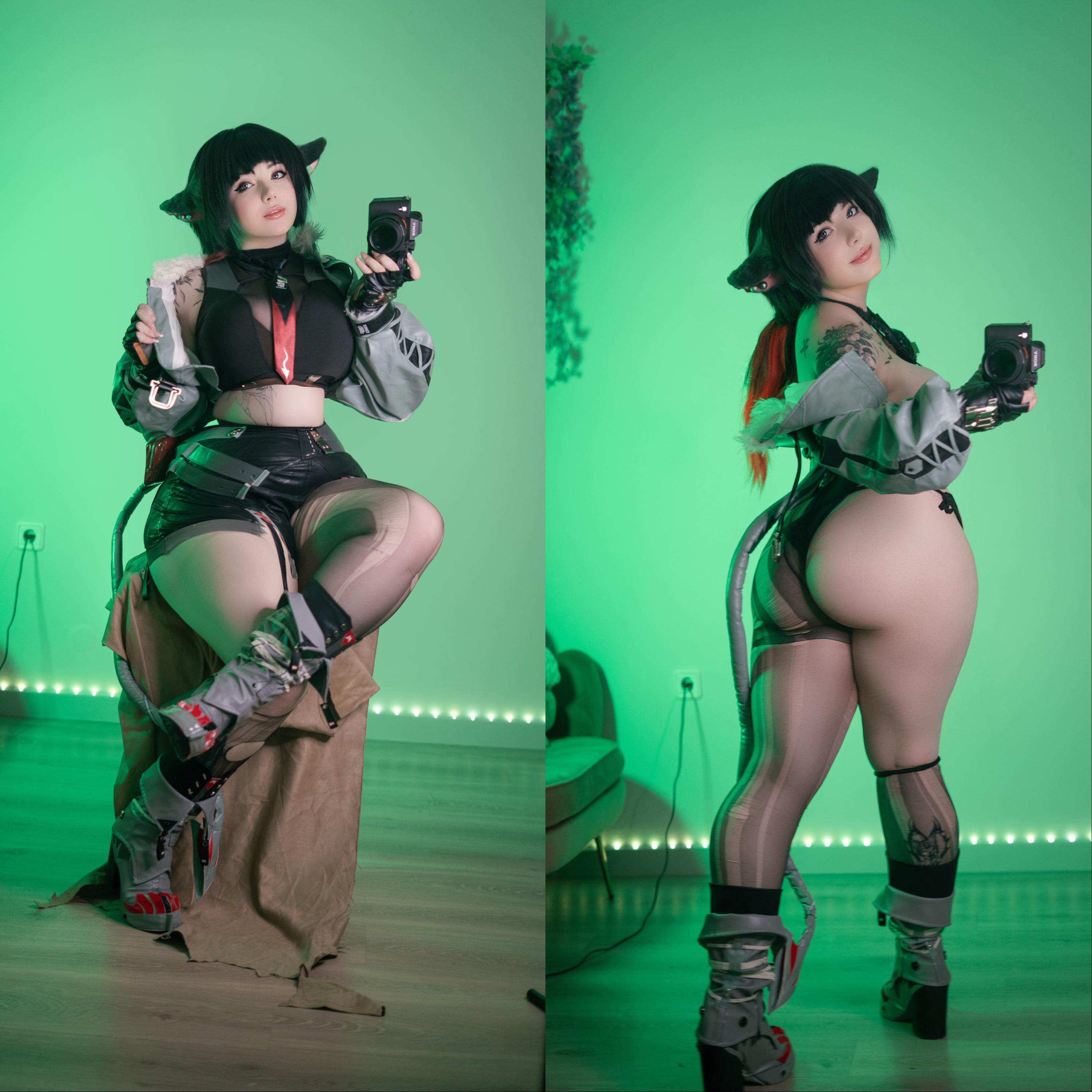 Kuroitsne’s Jane Doe cosplay nude geek girl xxx fantasy