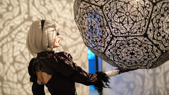 2B Nier Automata Cosplay Glasses Blowjob Nerdy Gamer Girl Porn
