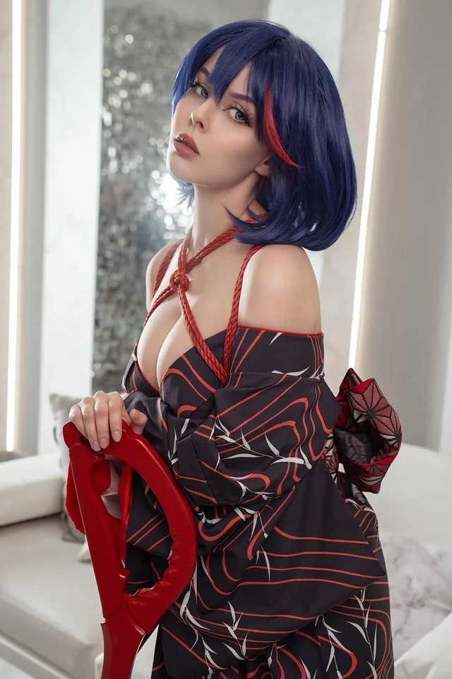 HellyValentine’s Ryuko Matoi cosplay nude in raw Kill la Kill roleplay