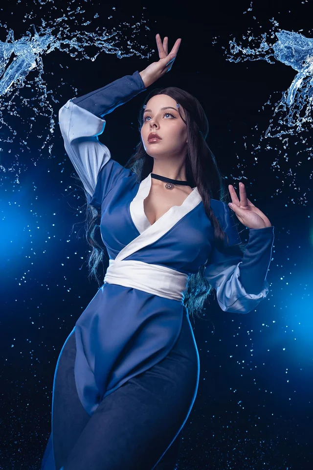 HellyValentine Katara cosplay turns into raw glasses blowjob fantasy