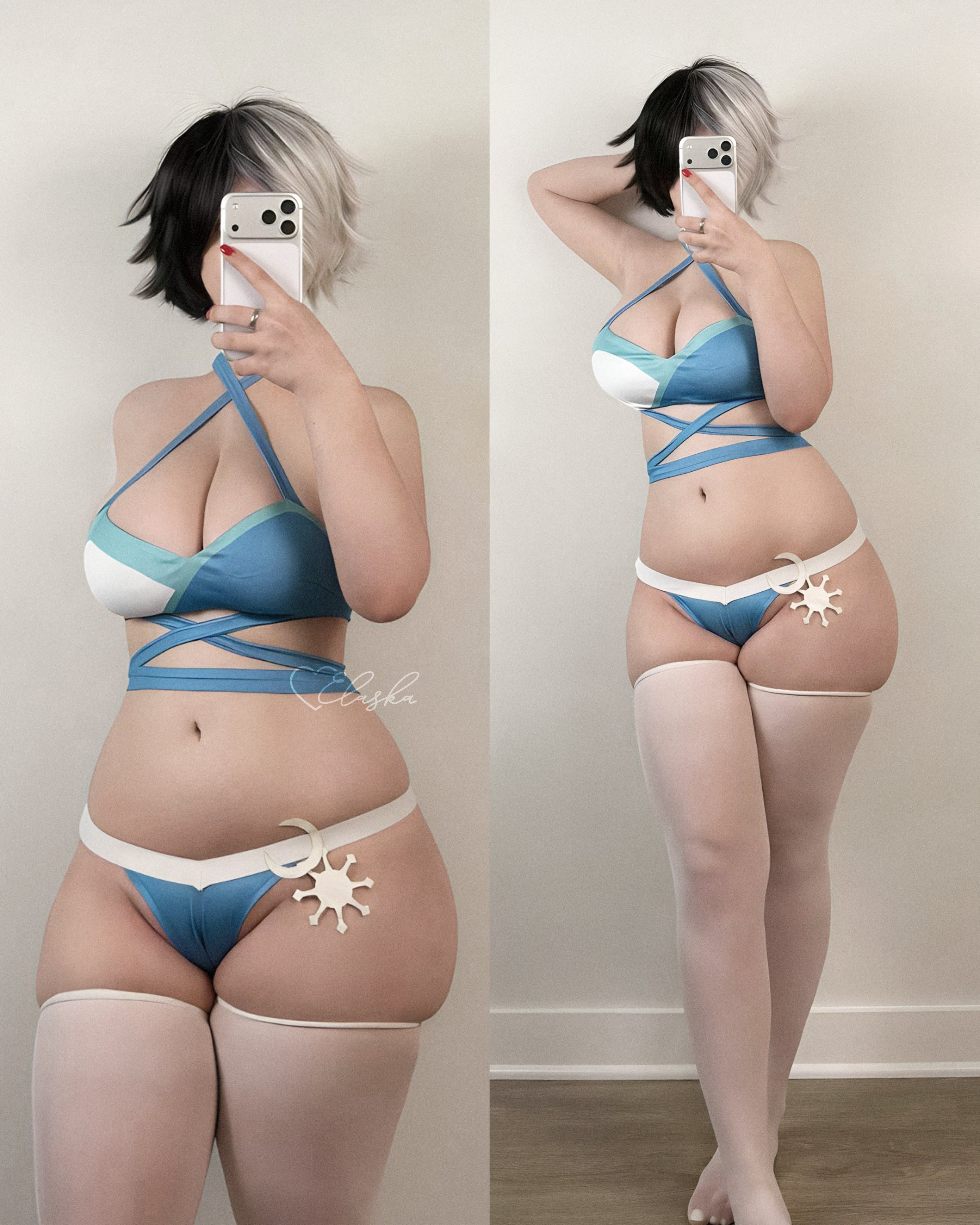 Luna Snow Marvel Rivals swimsuit cosplay gets geeky and filthy