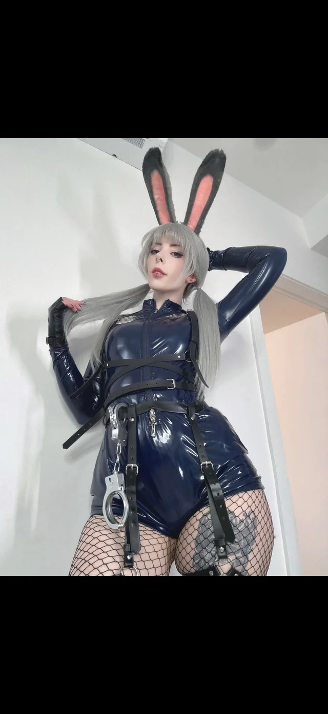 Judy Hopps cosplay nude by tephie.cos in lewd bunny roleplay
