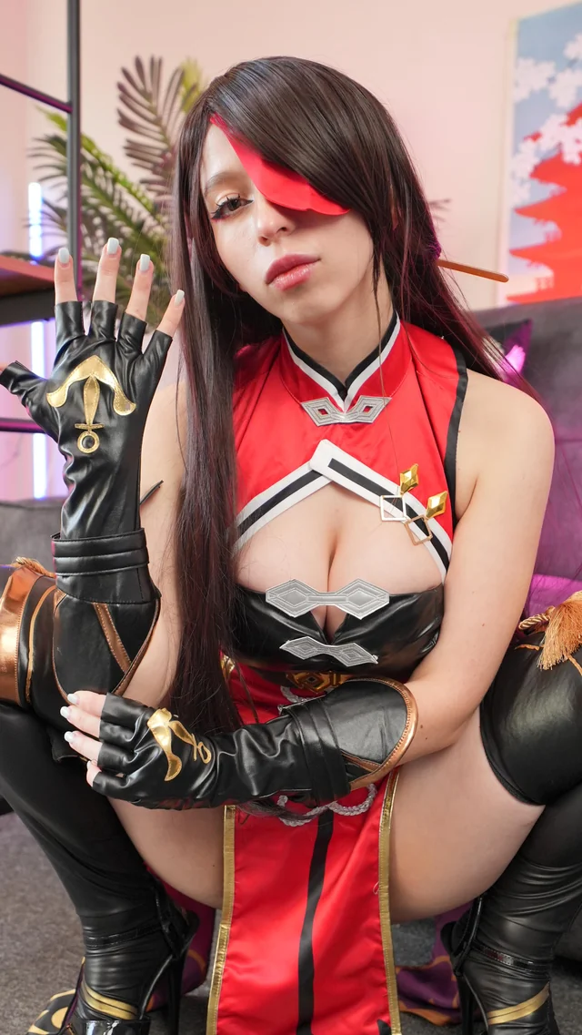 Genshin Impact BeiDou cosplay glasses blowjob nerd porn clip
