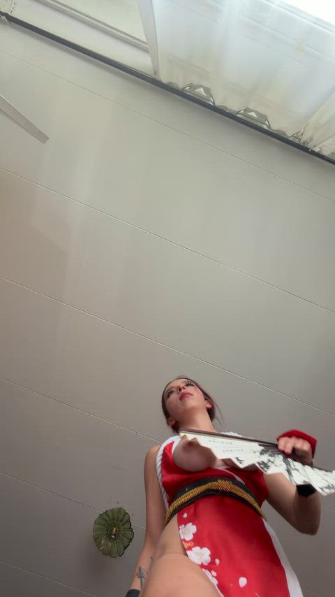 Mai Shiranui cosplay face-sitting in 4K anime sex roleplay