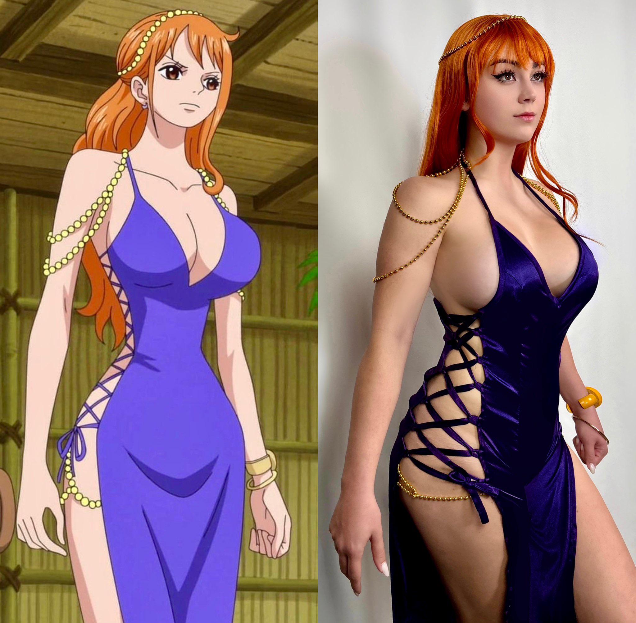 Lewd Nami Cosplay Girl Gets Naughty
