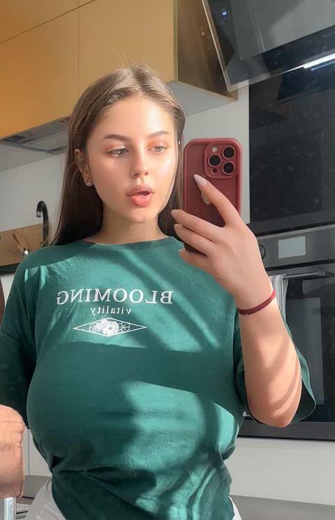 tiktok 19 year old can’t help it but reveal them!
