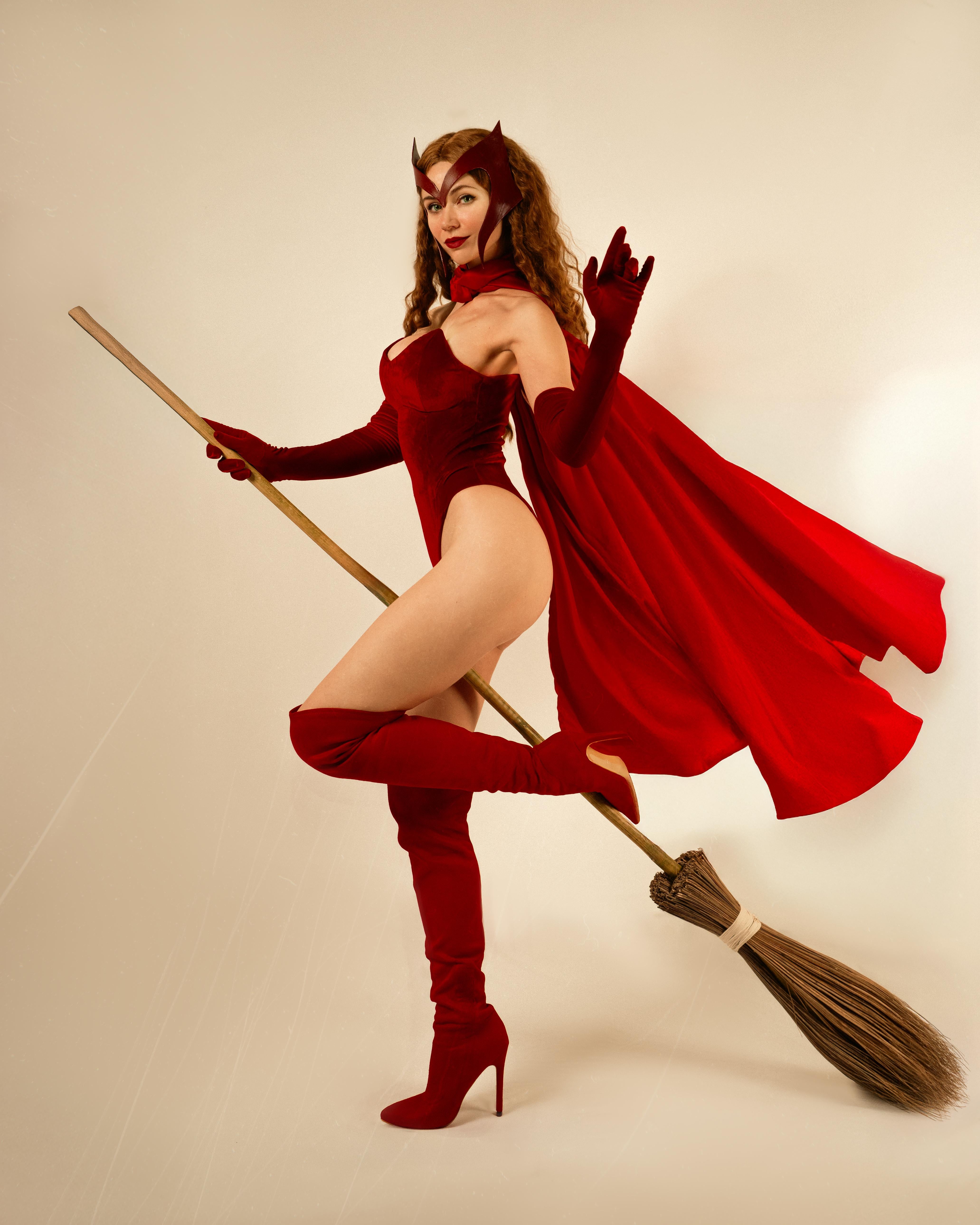 Nancy Novikova Embodies Scarlet Witch in Captivating Cosplay