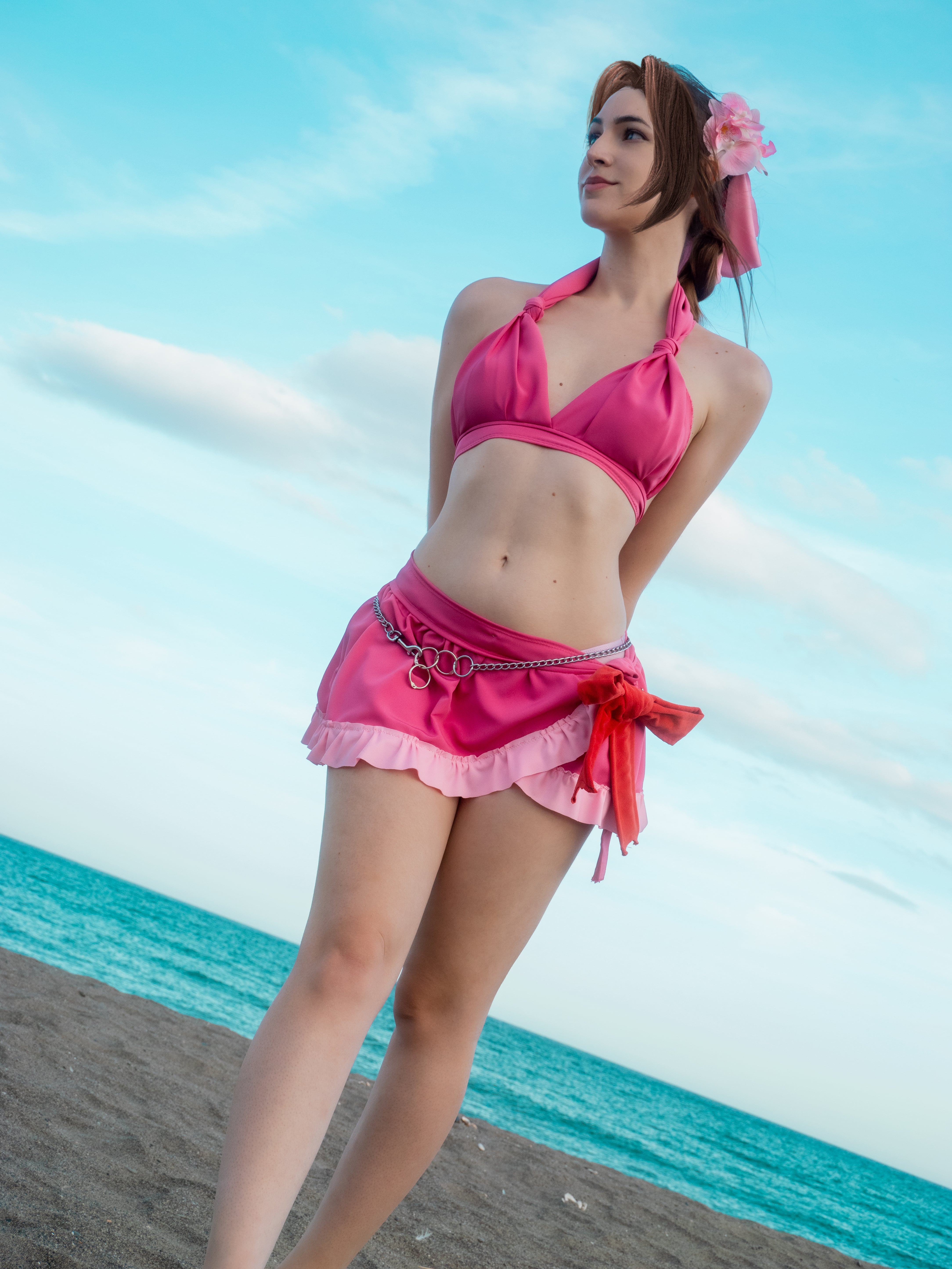 Aerith Bikini Cosplay: Final Fantasy VII Seduction